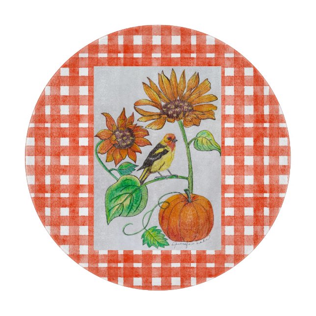 Western Tanager Cutting Board (Front)