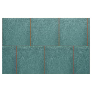 Western Teal Faux Leather Fabric 9" For Cross