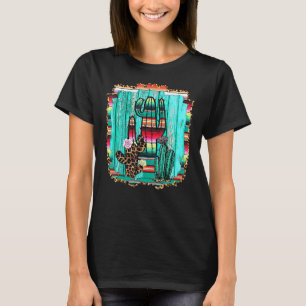 Western Texas Cactus Serape Cowgirl Rodeo Horse Gi T-Shirt