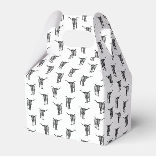 Western Texas Longhorn Bull CUSTOM COLOR Favour Box