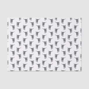Western Texas Longhorn Bull CUSTOM COLOR Tissue Paper