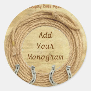 Western Theme Envelope Seal label