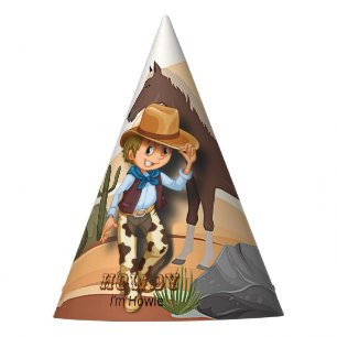 Western theme howies cowboy birthday   party hat