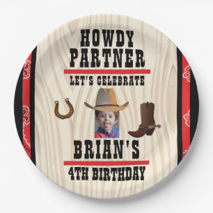 Western Theme Paper Plate