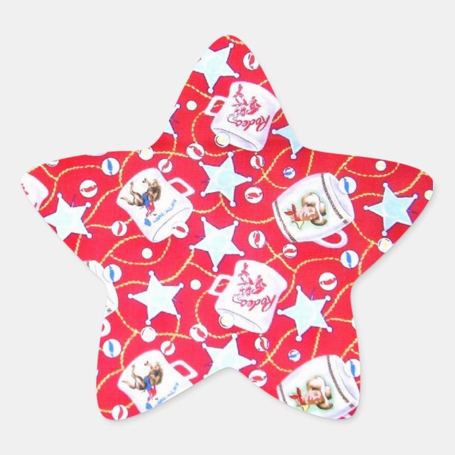 Western Theme Retro Cowboys Stickers (Front)