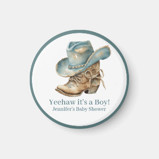 Western Themed Baby Shower Favour Magnet