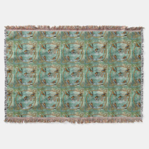 Western Throw Blanket Rodeo Events With Rope