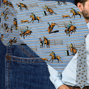 Western Tie With Rodeo Events Cowboys Cowgirls