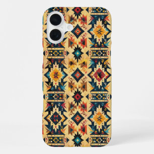 Western tiled pattern lovers iPhone 16 plus case