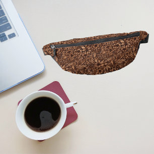 Western Tooled Leather Floral Bum Bags