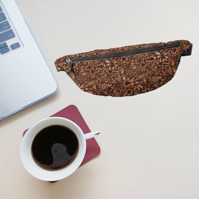 Western Tooled Leather Floral Bum Bags (Creator Uploaded)