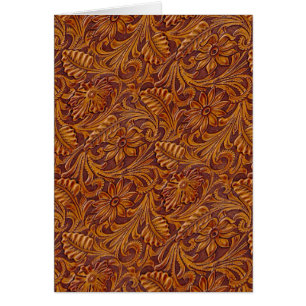 Western Tooled Leather Print