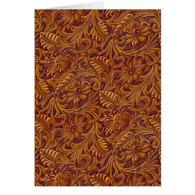 Western Tooled Leather  Print (Front)