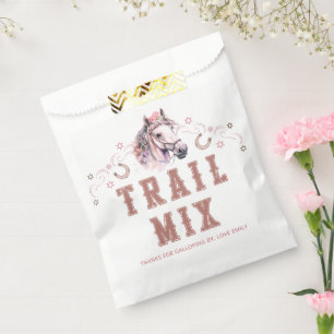 Western Trail Mix Favour Bag – Pink Cowgirl Theme