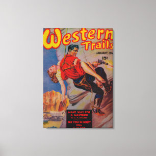 Western Trails Magazine Cover 3 Canvas Print