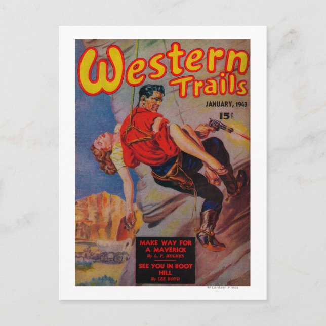Western Trails Magazine Cover 3 Postcard (Front)