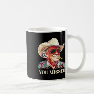 _western Trump Cowboy You Missed American Flag Cow Coffee Mug