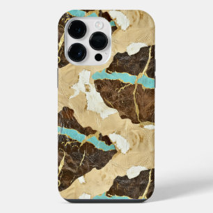 Western Turquoise and Leather Style Women's iPhone 14 Pro Max Case