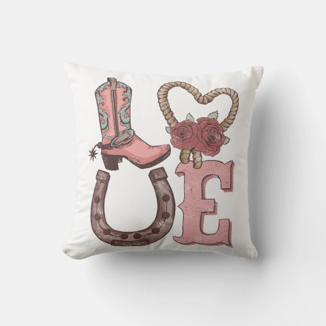 Western Valentine's Day Love Cushion (Front)