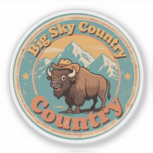 Western Vibe Montana Bison Cowboy Vintage Style