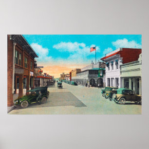 Western View from 5th and Main Street Corner Poster