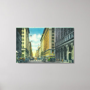 Western View of 7th Street from Spring Street Canvas Print