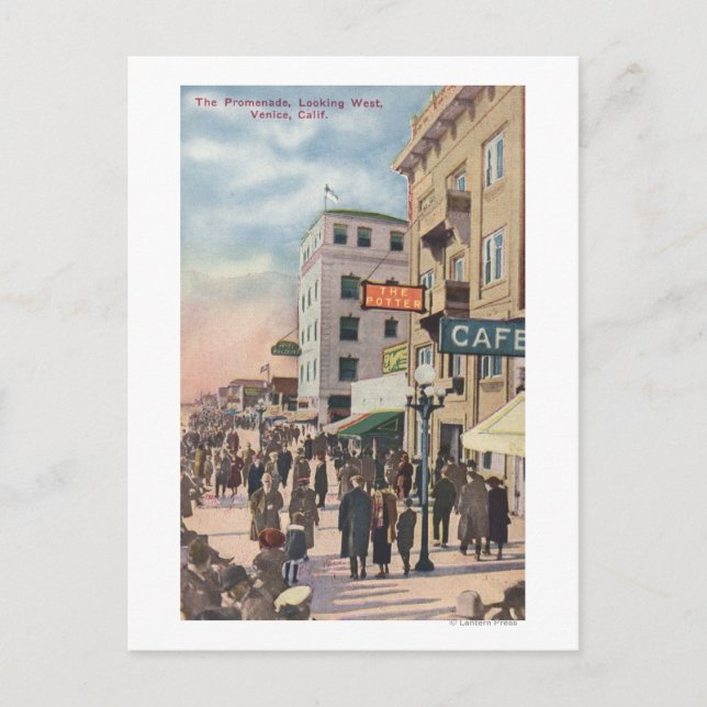 Western View of the Promenade Postcard (Front)