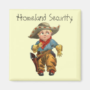 Western Vintage 1912 Fun Lil' Cowboy Fridge Magnet