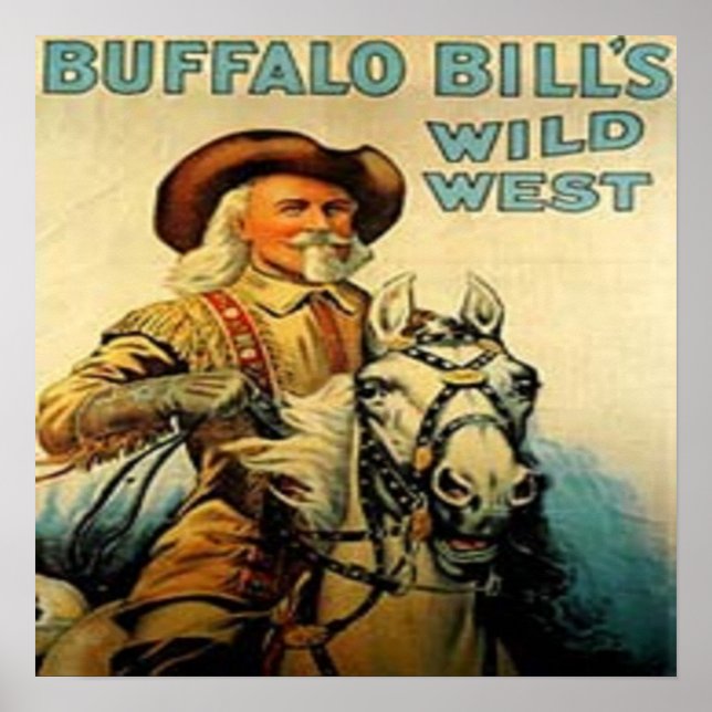 Western Vintage Buffalo Bill Art Print (Front)