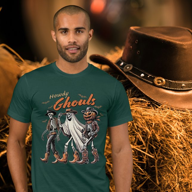 Western Vintage Howdy Ghouls Halloween  T-Shirt (Creator Uploaded)