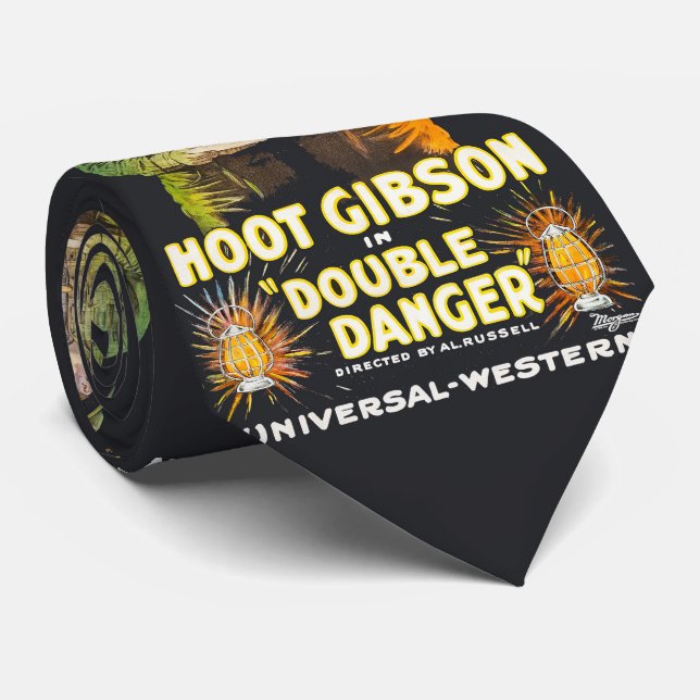 Western Vintage Movie Poster Hoot Gibson Tie (Rolled)