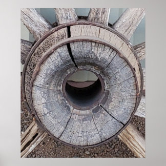 Western Wagon Wheel Photo Poster