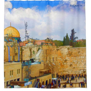 Western Wall in Jerusalem (Wall of Sorrow) Shower Curtain