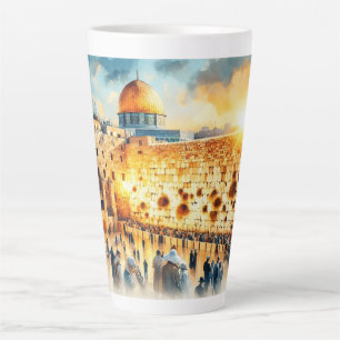 Western Wall Jerusalem Latte Mug