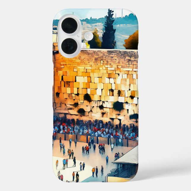 Western Wall Kotel Water Colour Art  Case-Mate iPhone Case (Back)