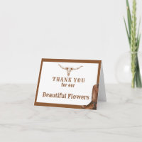 Western Wedding Day Thank you card to Vendor