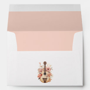 Western Wedding Floral Guitar Envelope
