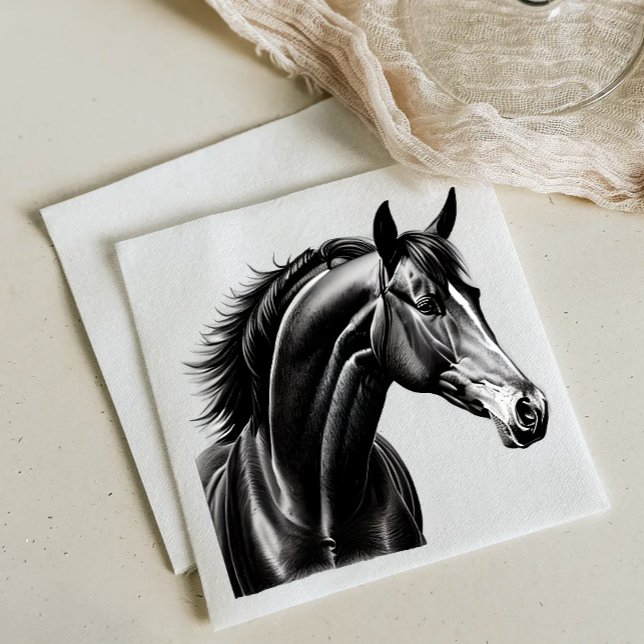 Western Wedding  Horse Rustic Country Equestrian Napkin (Creator Uploaded)