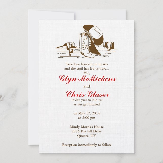 Western Wedding Invitation (Front)