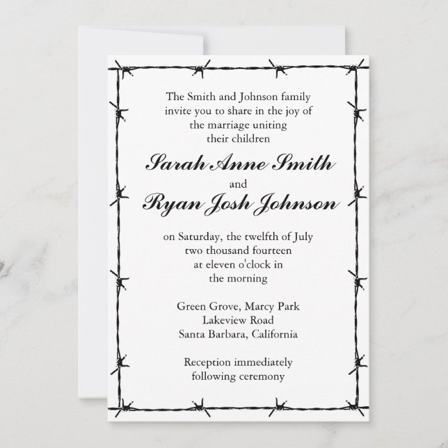 Western Wedding Invitation (Front)