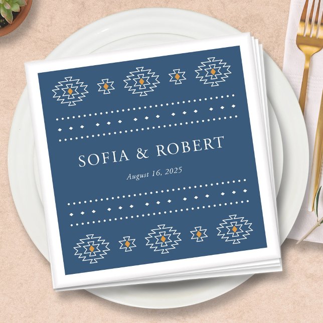 Western Wedding Napkin, Rio Rancho Wedding Suite Napkin (Rio Rancho Western Wedding Napkin by Fiesta Valley Print)