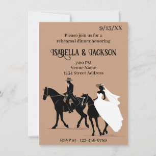 Western Wedding Rehearsal Dinner Invitation