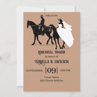 Western Wedding Rehearsal Dinner Invitation