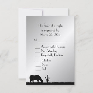 Western Wedding RSVP Card