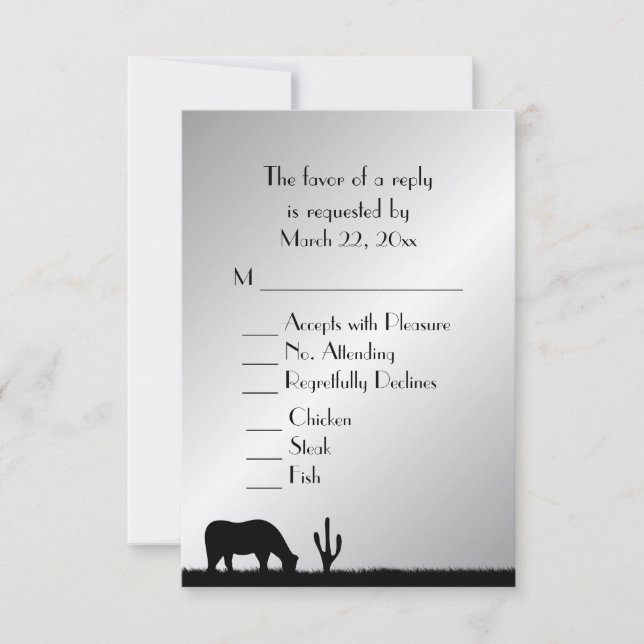 Western Wedding RSVP Card (Front)