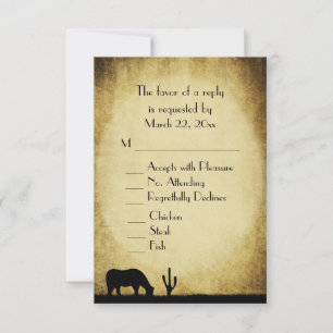 Western Wedding RSVP Card