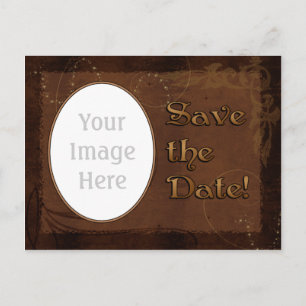 Western Wedding Save the Date Postcard template