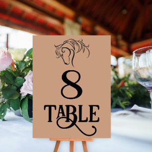 Western Wedding Table Number
