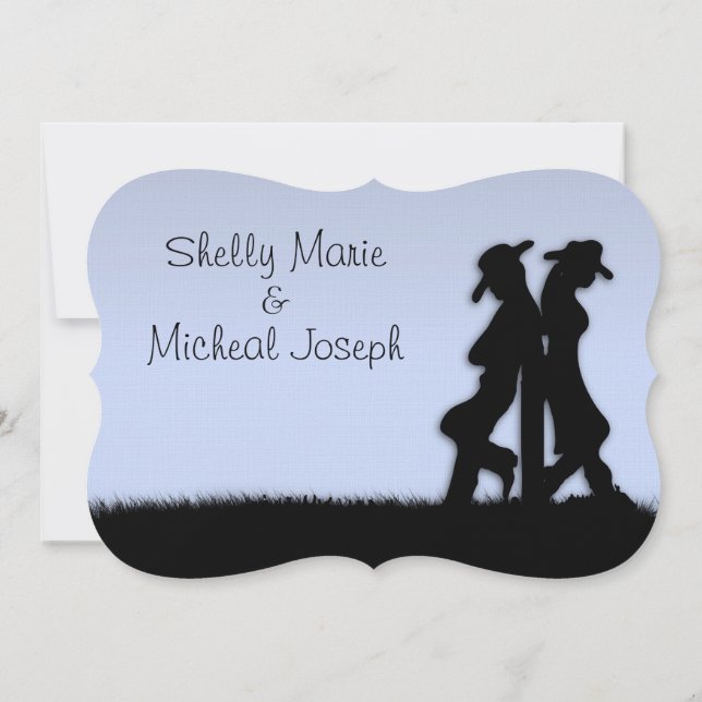 Western Wedding Theme Invitation (Back)
