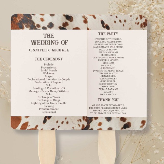 Western Wedding Wedding Hand Fan (Creator Uploaded)